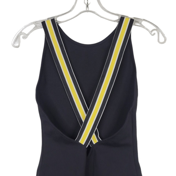 Revolve By The Way Eloise Cross Back Mini Dress XS Black Yellow Contrast Strap - Picture 9 of 16